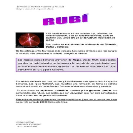 El rubi | PPTX