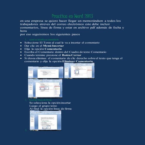 Practica en word 2013