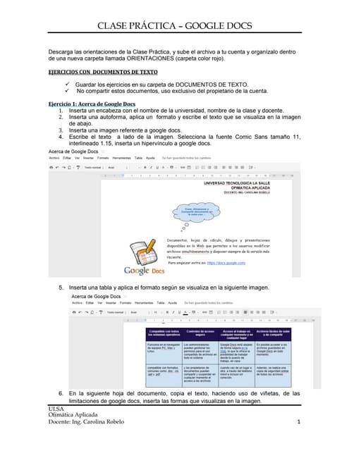 Google docs Formatting Exercise