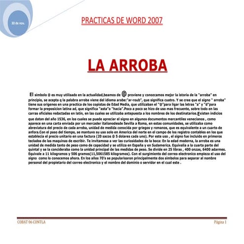 Practica i | DOCX