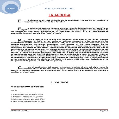 Practica i | DOCX