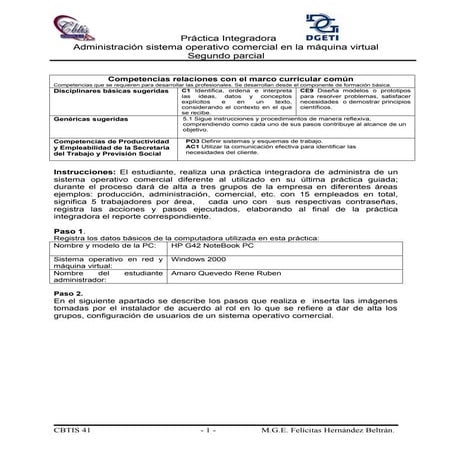 Practica integradora ii parcial  administracion de un sistema operativo comer...