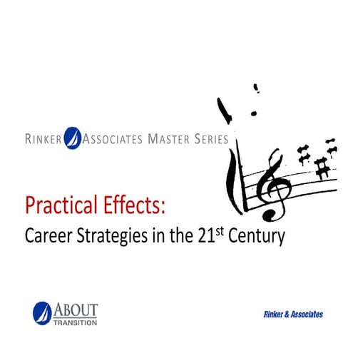 Practical Effects  Manifesto: Career Strategies 2009