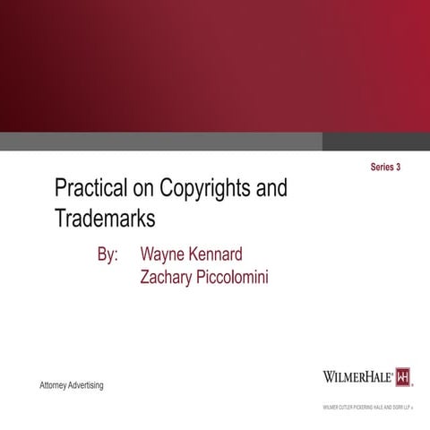 Practical on Copyrights and Trademarks