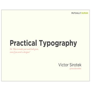 Practical Typography - Type for non...