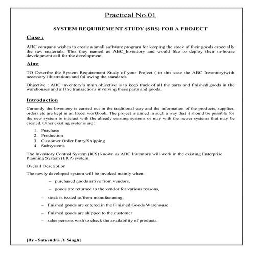 Project Management Practical 01 - 04 (Mumbai University)