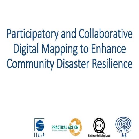 Participatory 3-Dimensional Mapping (P3DM) for Disaster Risk Reduction ...