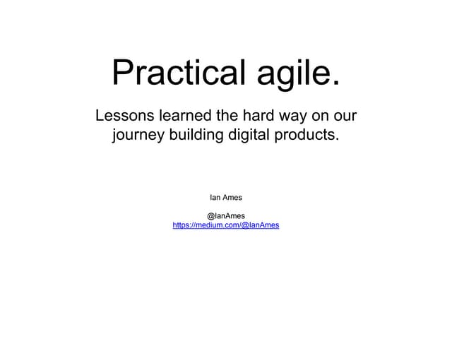 Practical agile TechExeter