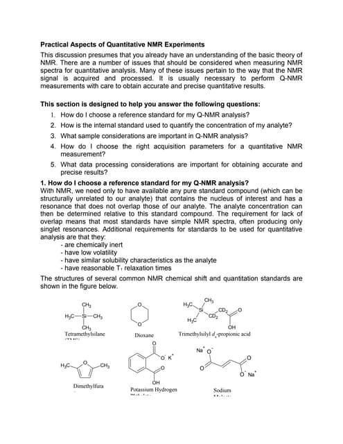 Solvents in nmr spectroscopy | PDF | Chemistry | Science