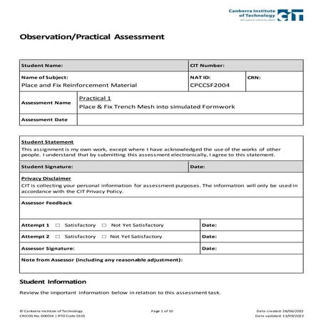 Practical Assessment 1 - Reinforcement