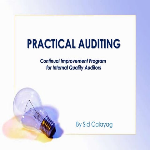 Practical Auditing