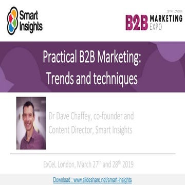 B2B Expo Practical B2B digital marketing trends and techniques 