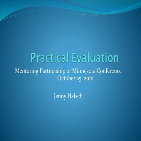 Practical Evaluation Workshop