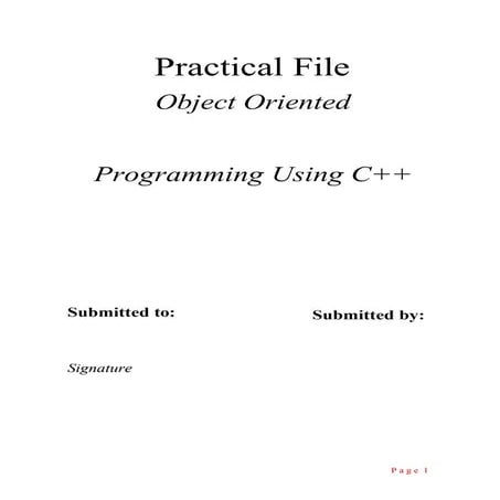 Practical File of c++.docx lab manual program question | PDF