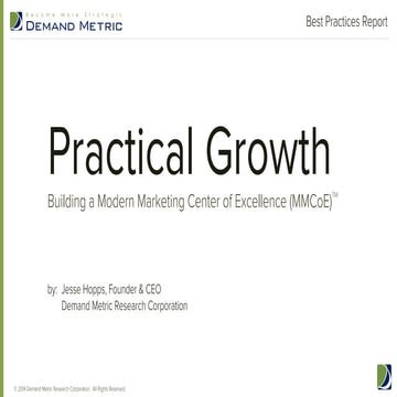 Modern Marketing Center of Excellence Report