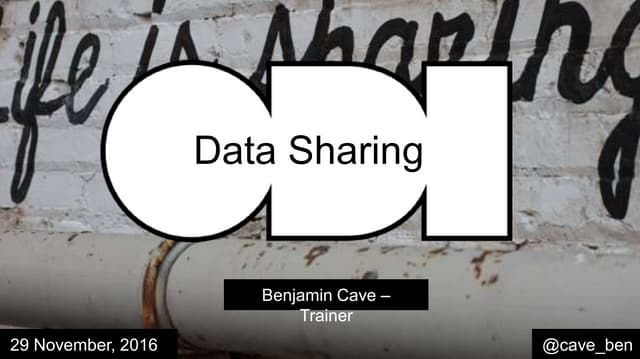 Practical leadership in open data #3   data sharing 2016 v2