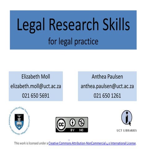 Practical legal research