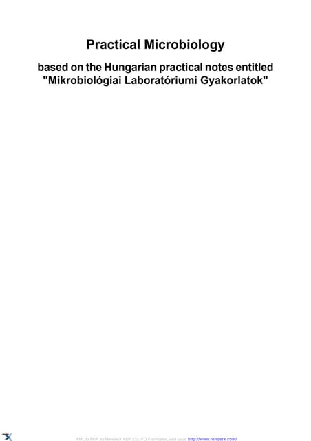 Practical microbiology