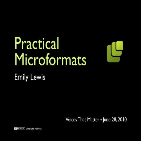 Practical Microformats - Voices That Matter