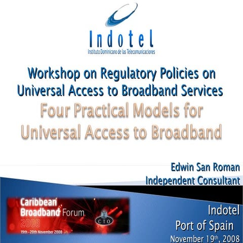 Four Practical Models for Universal Access to Broadband