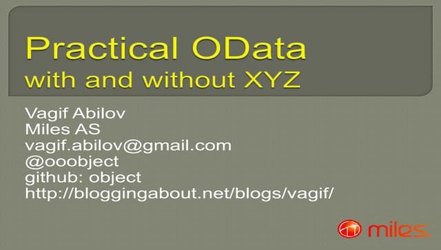 Practical OData