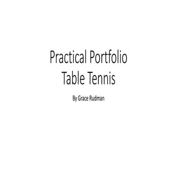 Practical portfolio table tennis