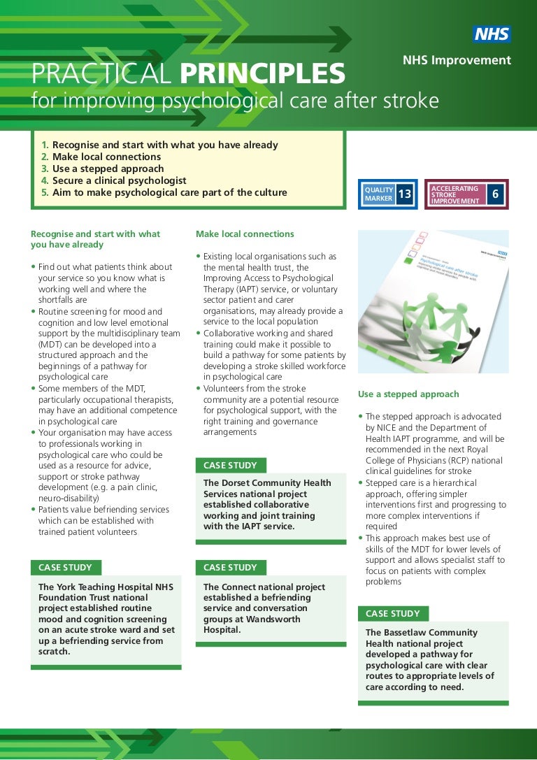 Practical principles for improving psychological care