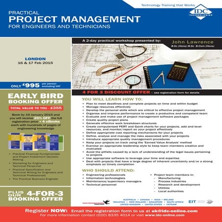 Practical Project Management for Engineers & Technicians