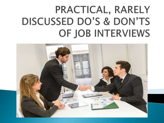 What to do & what not to do in the Interview | PPTX | Resume Writing ...