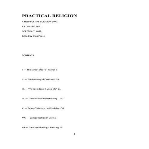 Practical religion