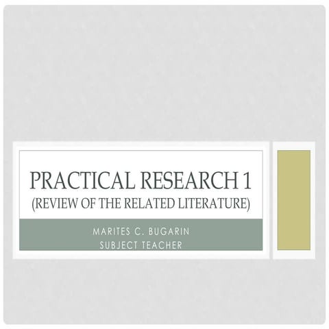 Lesson 3: PRACTICAL RESEARCH 1c Review of Related Literature.pptx