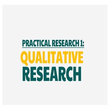 Practical Research 1 | PPTX