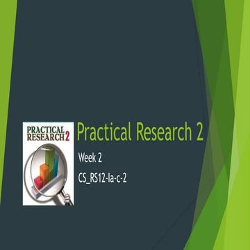 Practical Research 2 - Week 2 | PDF
