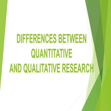 Differences Between quantitative and qualitative research 