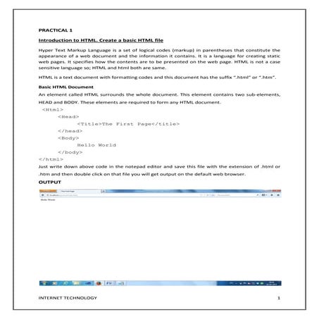 Class 10th FIT Practical File(HTML)