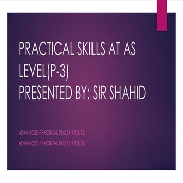 Comprehensive Guide to Practical Skills for AS Level Physics | PPTX
