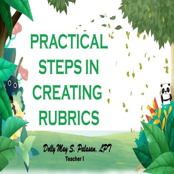 PRACTICAL STEPS IN RUBRIC           .pptx