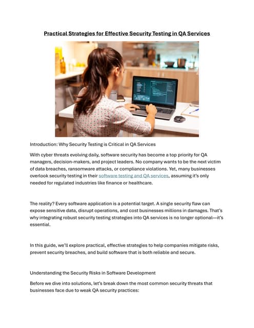 How to prevent data leaks with application security testing strategy | PPT
