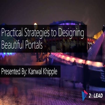 Practical Strategies to Designing Beautiful Portals