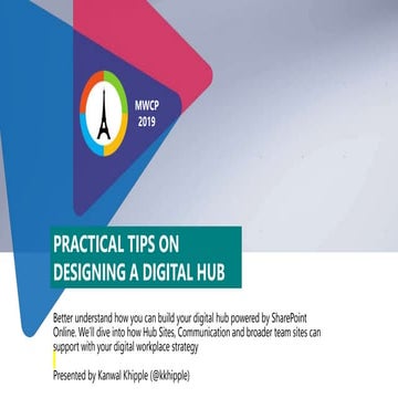 Practical Tips on Designing an Effective Digital Workplace #mwcp19