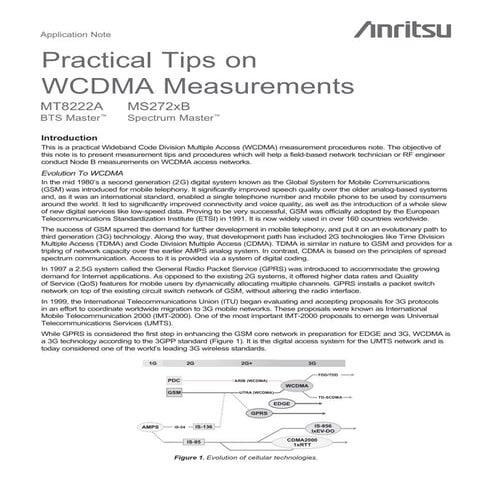 Practical tipsonwcdma