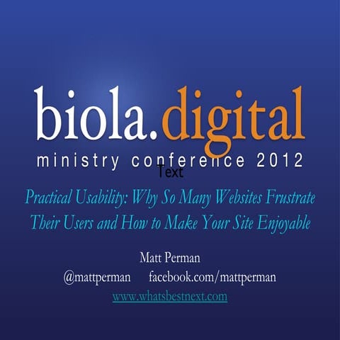 Practical Usability: How to Make Your Website Easy to Use, and Why it Matters