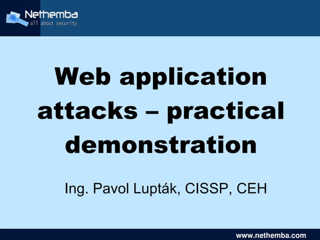 Practical Web Attacks Ppt Practical Web Attacks Ppt