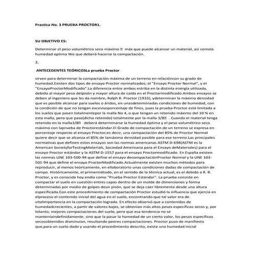 Practica no 1 prueba de proctor | DOCX