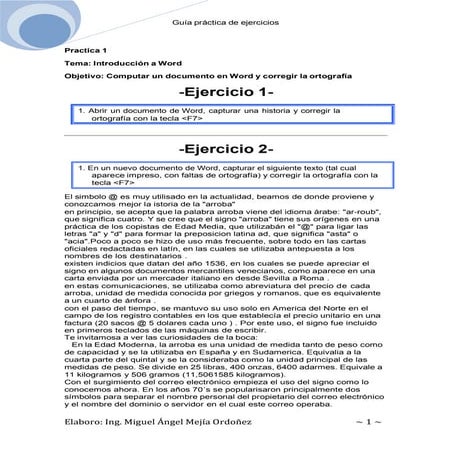 Practicas del procesador de textos word y cada uno de los procesos