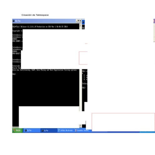 Practicas2 SQL PLUS TABLESPACE