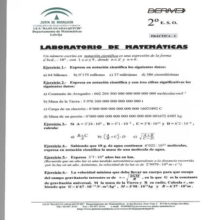 Prácticas para laboratorio de matemáticas