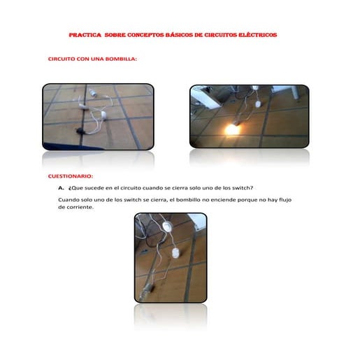 Practica  sobre conceptos básicos de circuitos eléctricos.