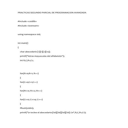 Practicas segundo parcial de programacion avanzada