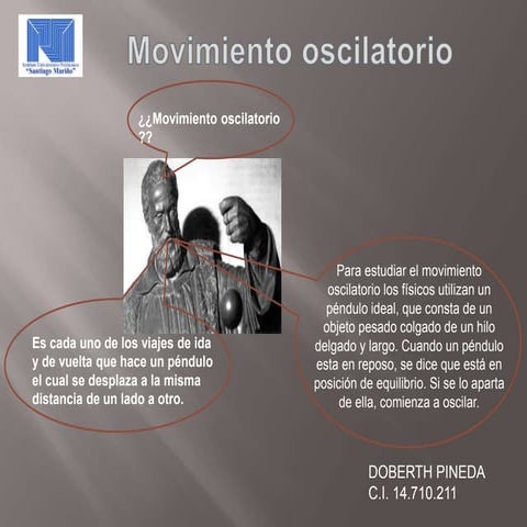 Movimiento oscilatorio y pendulo simple | PDF